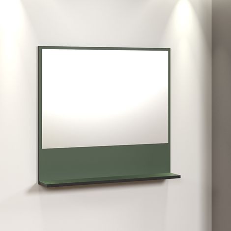 Miroir de salle de bain contemporain vert sapin Lissandre (1/4)