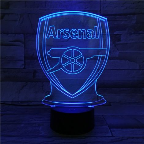 Lampe de table LED 3D Arsenal FC USB, veilleuse d'ambiance, cadeau de Noël idéal pour les fans de football, lampe décorative pour chambre d'enfant (1/5)