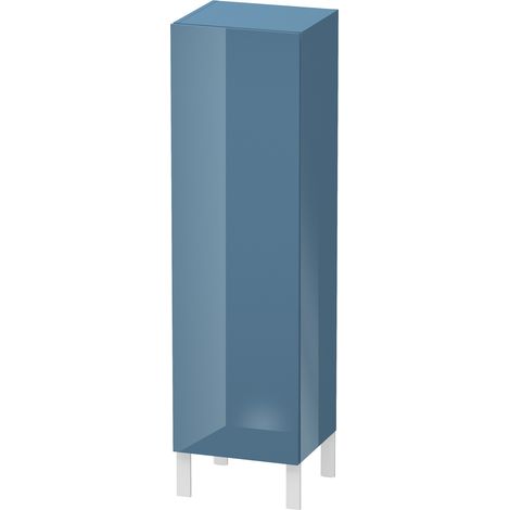 Armadio Duravit L-Cube semi-alto larghezza 400 mm, profondità 363 mm, 1 anta, cerniera a destra, colorazione: Laccato lucido blu pietra - LC1178R4747 (1/5)