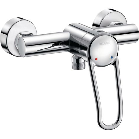 Robinet de douche Delabie Securitouch, poignée en arc, raccords Stdd (1/2)