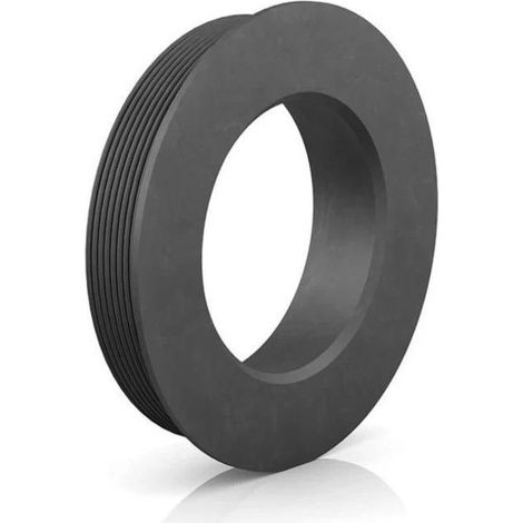 Tampone di riduzione elastomero PURUS 96/75 mm per PVC 100 mm, nero (1/2)