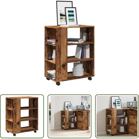 Rollcontainer -  Rollcontainer Altholz-Optik 60x35x75 cm Holzwerkstoff (1/5)