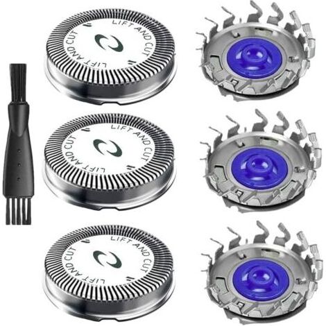 Têtes de rechange HQ56 pour rasoir Système à double lame – Tête flexible 4D – 15 lames auto-affûtées – Rasage rapide et précis (1/5)