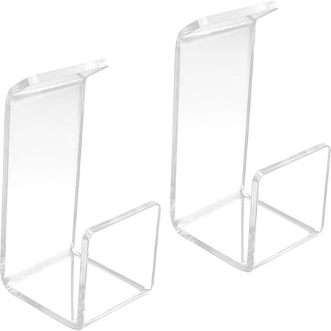 Lot de 2 supports casque gaming en acrylique blanc pour bureau, mur, maison et bibliothèque (1/5)
