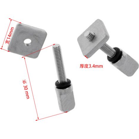 Accessoires de quincaillerie marine pour planches de sauvetage et de surf, vis M4 en acier inoxydable à serrage manuel, 2 cm x 2 cm x 2 cm (1/4)
