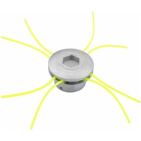 Tete Debroussailleuse Universelle, Tete Debroussailleuse 4 Fils, Aluminium Tete Fil Débroussailleuse Accessoire de Débroussailleuse pour Tondeuse à Gazon, 72 x 44.5 mm (1/5)