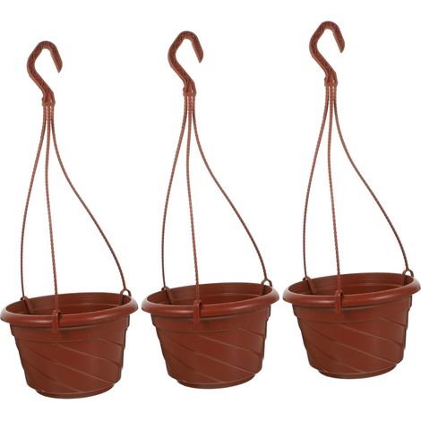 SUPVOX Lot de 3 pots fleurs suspendus en plastique pour balcon (1/5)