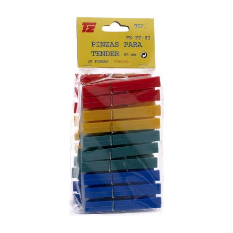 PINZA ROPA PLASTICO 20 U