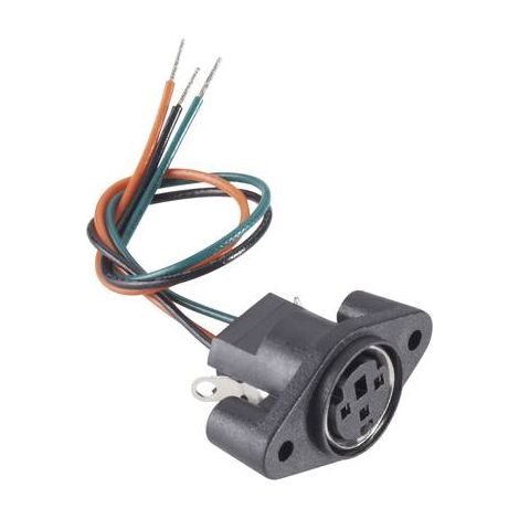 Mini DIN embase femelle, verticale BKL Electronic 0204027 Nombre de pôles: 6 noir 1 pc(s) (1/2)