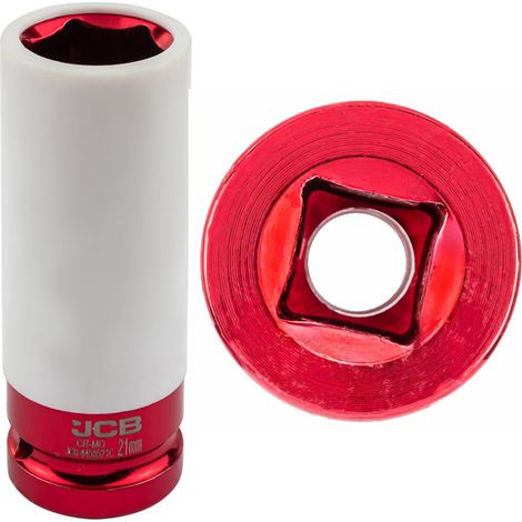 Bussola a impatto da 1/2" per cerchi in alluminio, 21 mm di lunghezza, 6 punte