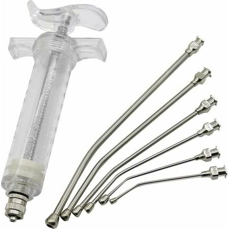 Fütterungsspritze, Fütterungssonden für Vogelbabys, Handfütterungsspritze für Papageien mit 6 gebogenen Sondensonden (20 ml) (1/4)