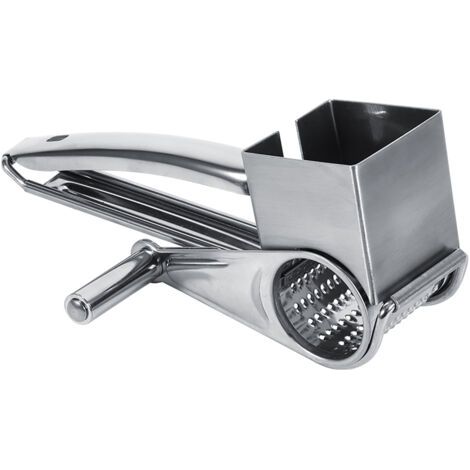 Râpe à Fromage Rotative en Acier Inoxydable, Moulin à Râpe Fromage à Main Professionnel, Petit Ménager Moulin Râpe avec Lame de Tambour Multifonctionnelle, Déchiqueteuse Rotatif de Tranche de Cuisine (1/5)