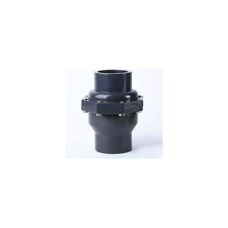 Válvula antirretorno de PVC con doble conexión XU para tubería de presión métrica (DN20 x 25 mm).