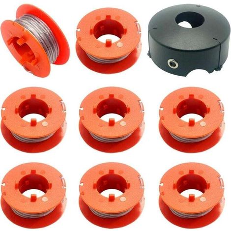 Bobine et fil pour débroussailleuse Bosch - Automatique pour ART 23, 26, 30 - Référence F016800175 - Lot de 8 bobines + 1 capuchon - Performance optimale.
