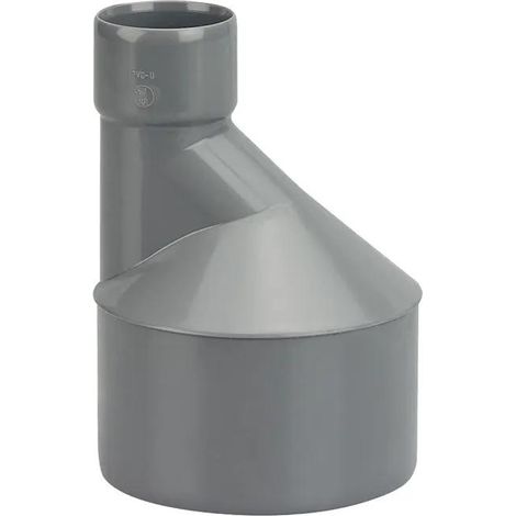 Riduzione esterna excentrica PVC grigio 100/50 Wavin