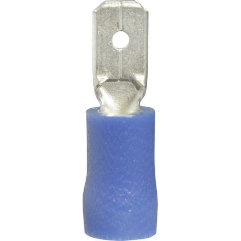 Cosse à languette mâle 4.8 x 0.8 mm Vogt Verbindungstechnik 393408S 180 ° partiellement isolé bleu 1 pc(s) D28448 (1/4)