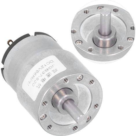 Motoréducteur à vis sans fin autobloquant, réduction de vitesse, équipement électrique en cuivre JGB37520, 12 V CC, 66 tr/min (1/5)