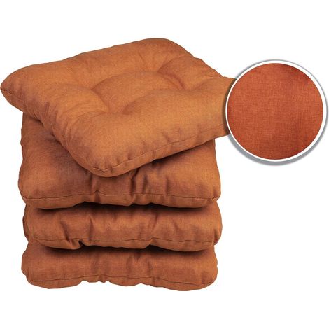 4er Set Stuhlkissen 45x45 cm Bequeme 8cm Polsterauflage Auflage für Stühle/Bänke in Haus und Garten Sitzkissen Sitzauflage Gartenkissen viele Farben zur Auswahl (1/5)