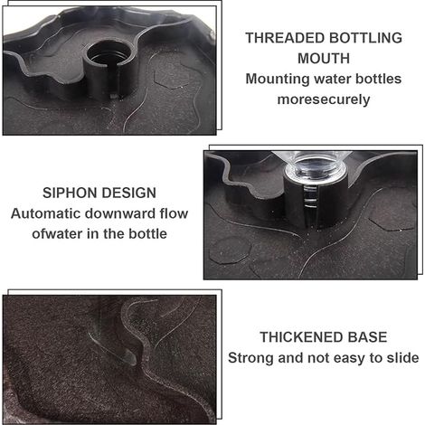 Distributeur d'eau pour Reptile, Abreuvoir Tortue, Mangeoire Gamelle Tortue Terrestre Distributeur de Nourriture Anti Debordement Plastique Bol Accessoire (1/2)