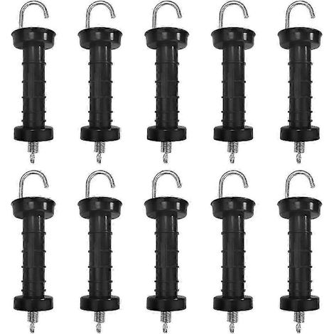 10 isolierte, federbelastete Torgriffe für Elektrozäune, Ersatzteile für Zäune (1/5)
