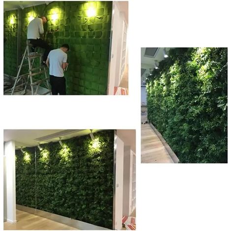 (Petit) 1 pot de fleurs suspendu vertical vert imperméable et respirant pour bonsaï, à fixer au mur.