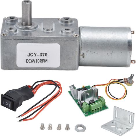 Moteur électrique à engrenages 6V DC turbo ver miniature réducteur de vitesse avec régulateur JGY3706V10RPM (1/5)