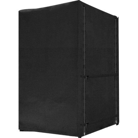Housse de protection en tissu Oxford imperméable, coupe-vent, résistante à la poussière avec sangles réglables pour le rangement de pelleteuse extérieure, noir, 110 x 100 x 160 cm (210D)