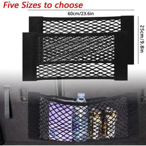 [2 Pack] Filet Coffre Voiture,Filet de Rangement de Coffre,Grande Taille 60 x 25 cm,Boîteilles,épicerie,Rangement Ajouter sur Les organisateurs pour Le Camion de Voiture (1/5)