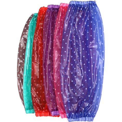 Paar Pvc Koch Überärmel mit Blauem Punktmuster Leichte und (1/5)