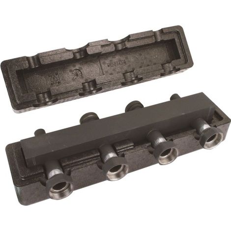 Collecteur GH 4 circuits isolé DN20-DN25 compatible MODULFIT avec 2 consoles de fixation - THERMADOR COL4GH