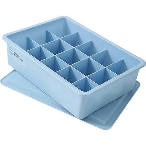 Boîte de rangement pour chaussettes, sous-vêtements et lingerie, bacs de rangement, séparateurs, organisateur de tiroir multifonction pour soutien-gorge et lingerie-Blue 15 grids (1/5)