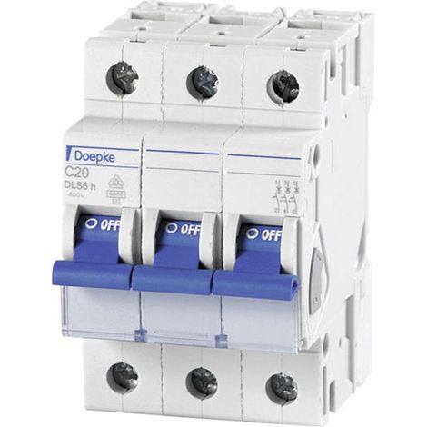 Doepke 09914293 DLS6H C16A 3polig 6KA Leitungsschutzschalter    3polig 16 A  230 V, 400 V