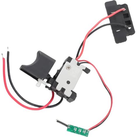 Interrupteur à gâchette pour perceuse électrique 7,2-24 V, variateur de vitesse avec témoin lumineux LED, compatible avec toutes les perceuses sans fil. (1/5)