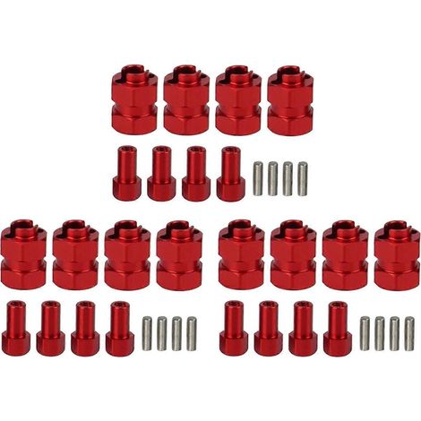 3x 4x Pièces de rechange pour ensemble de roue hexagonale allongée en laiton, compatibles avec SCX24 90081 (1/5)