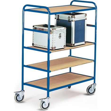 PROVOST - Chariot de bureau 5 niveaux en acier bleu RAL 5005