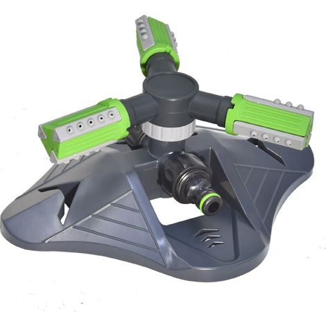 Irrigatore da giardino, irrigatore automatico a 360° con 2 tipi di accessori per l'irrigazione, irrigatore rotante per prato con 3 bracci regolabili, 3/4/5 fori, irrigatore rotante per prato da giardi (1/5)