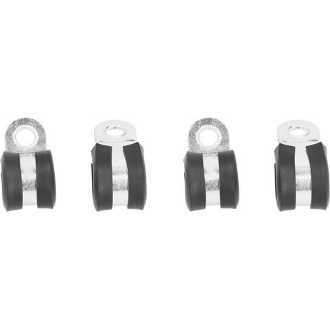 20pcs collier R inox démontable avec coussinet caoutchouc isolé fixation câble 16mm (1/5)