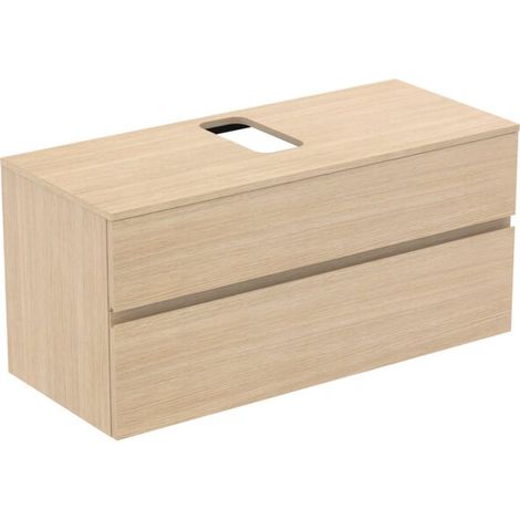 Ideal Standard E3504US Meuble sous-lavabo Finesse pour évacuation centrale (blanc) (1/3)