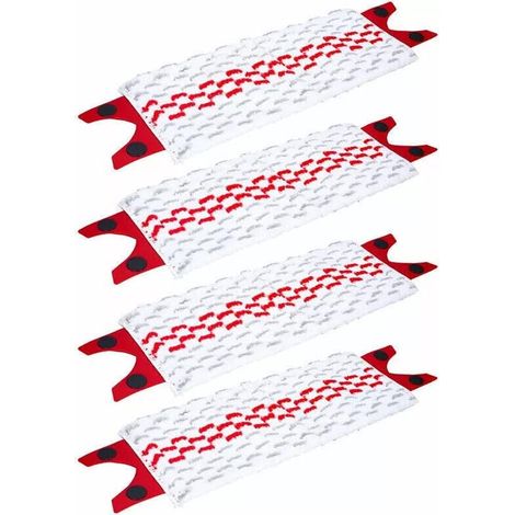 4X Bodenwischer Ersatzbezug, für Vileda Wischmopp Ersatz Mikrofaser Set 14cm36cm,für Vileda Ultramat 2in1 Mop Ersatz, Leicht zu Befestigen,Staubwischer,für Alle Flecken Entfernen Boden