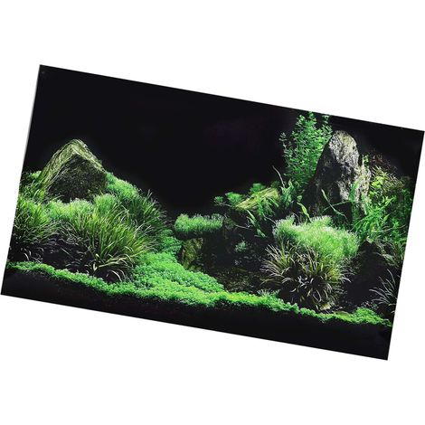 Sticker décoratif en PVC pour aquarium (fond marin, herbe, etc.), 61 x 40 cm (1/5)