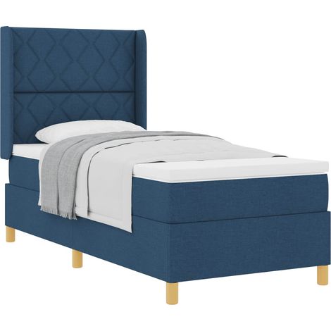 Maison Exclusive - Letto a molle con testiera Blu 100 x 200 cm Tessuto (1/5)