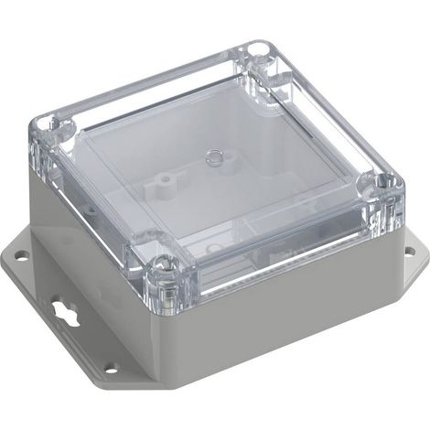 TRU COMPONENTS 6U07090905737 TC-13865236 Boîtier industriel 121.5 x 90 x 45 ABS-PC gris clair, transparent 1 pc(s)