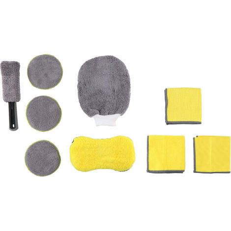 Kit Nettoyage Voiture Microfibre DUNLOP - Accessoires Lavables & Réutilisables, Intérieur/Extérieur, Usage Humide ou Sec (1/2)