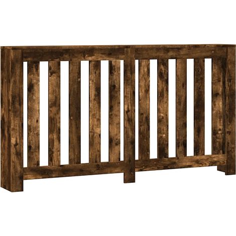 Cache-radiateur design moderne avec étagère pratique 149 x 20 x 82 cm en bois d'ingénierie chêne fumé (1/5)