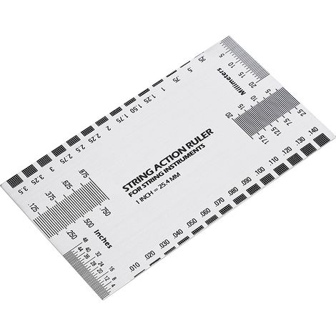 Messlineal aus Edelstahl zur Messung der Saitenlage für E-Bassgitarren (1/5)