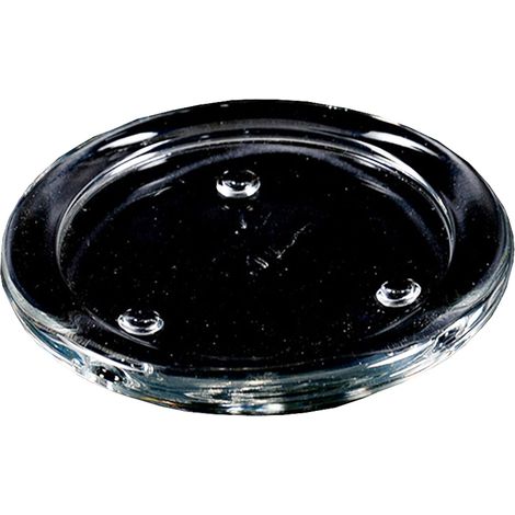 Piatto portacandele in vetro trasparente decorazione vintage da ⌀ 11 cm (1/2)