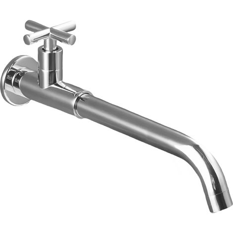 Robinet Évier de Mural Eau Froide Chromé, 26 cm (1/5)