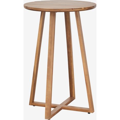Table de jardin haute ronde Ø70 cm en bois d'acacia Magda SKLUM (1/5)