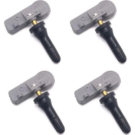 (4 pièces) 4 capteurs de pression des pneus 433 MHz pour véhicules, compatibles avec Fiat 500, Chrysler 300 et Jeep Grand Cherokee (références 68241067AB et 56029398AA). (1/5)