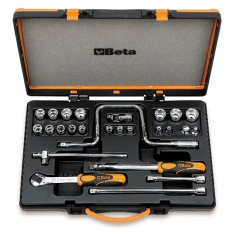 Clé à douille et jeu d'accessoires 3/8 beta 910a/c17 - 26